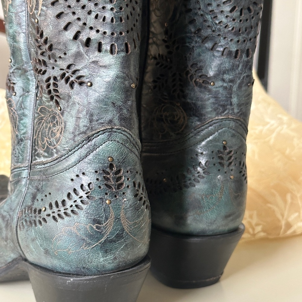 Circle G Teal Western Boot - Picture 7 of 7